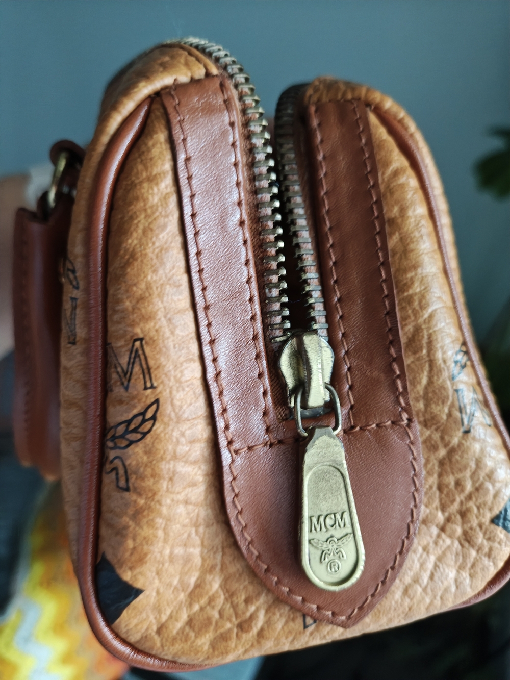MCM Brown Visetos Mini Satchel Bag with Detachable Strap - Picture 4 of 9